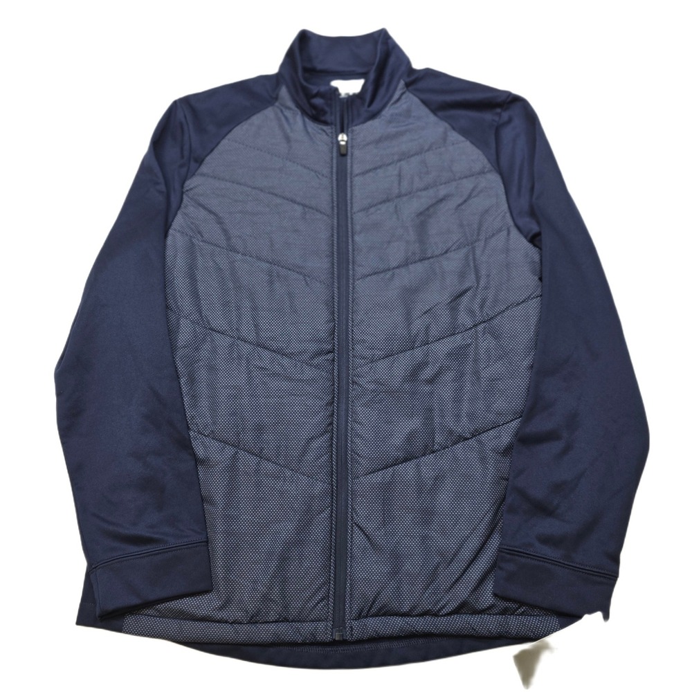 PGA TOUR Insulated Jacket Mens Medium Peacoat Blue Golf Thermal Stretch $100 NEW